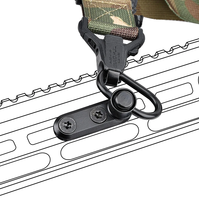 Hebilla táctica QD de aluminio para riel M-LOK y KeyMod