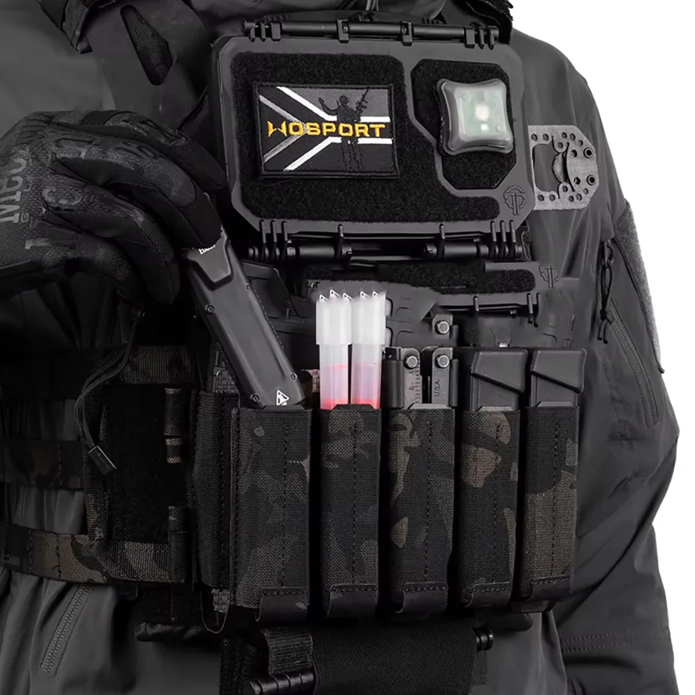 Portacargador MOLLE táctico para pistola 9mm, panel frontal chaleco - imagen 5