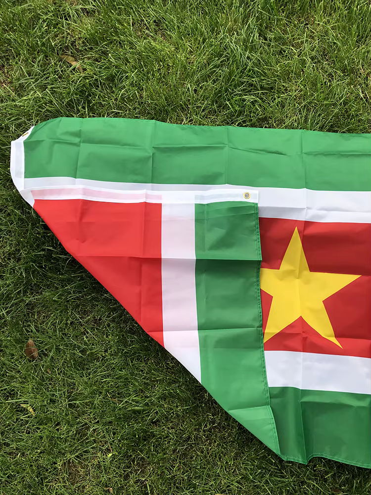 Bandera de Surinam 90x150 cm - Poliéster impresa a doble cara - imagen 3