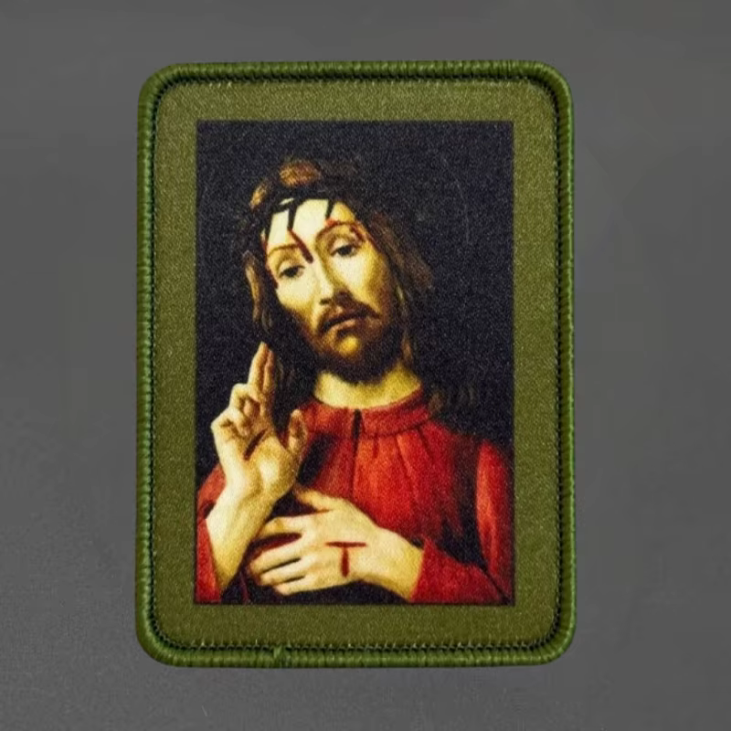Parche táctico con velcro de gancho y bucle Jesucristo para chaleco - imagen 4