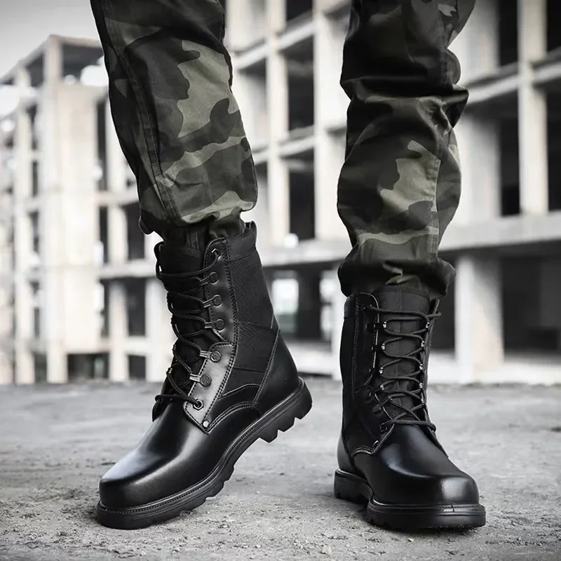 Botas tácticas punta de acero ultraligeras negras transpirables - imagen 4