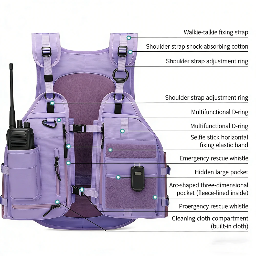 Mochila táctica para esquí y snowboard con panel trasero protector - imagen 2