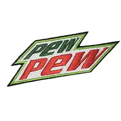 Parche táctico PEW PEW bordado – Velcro para MOLLE