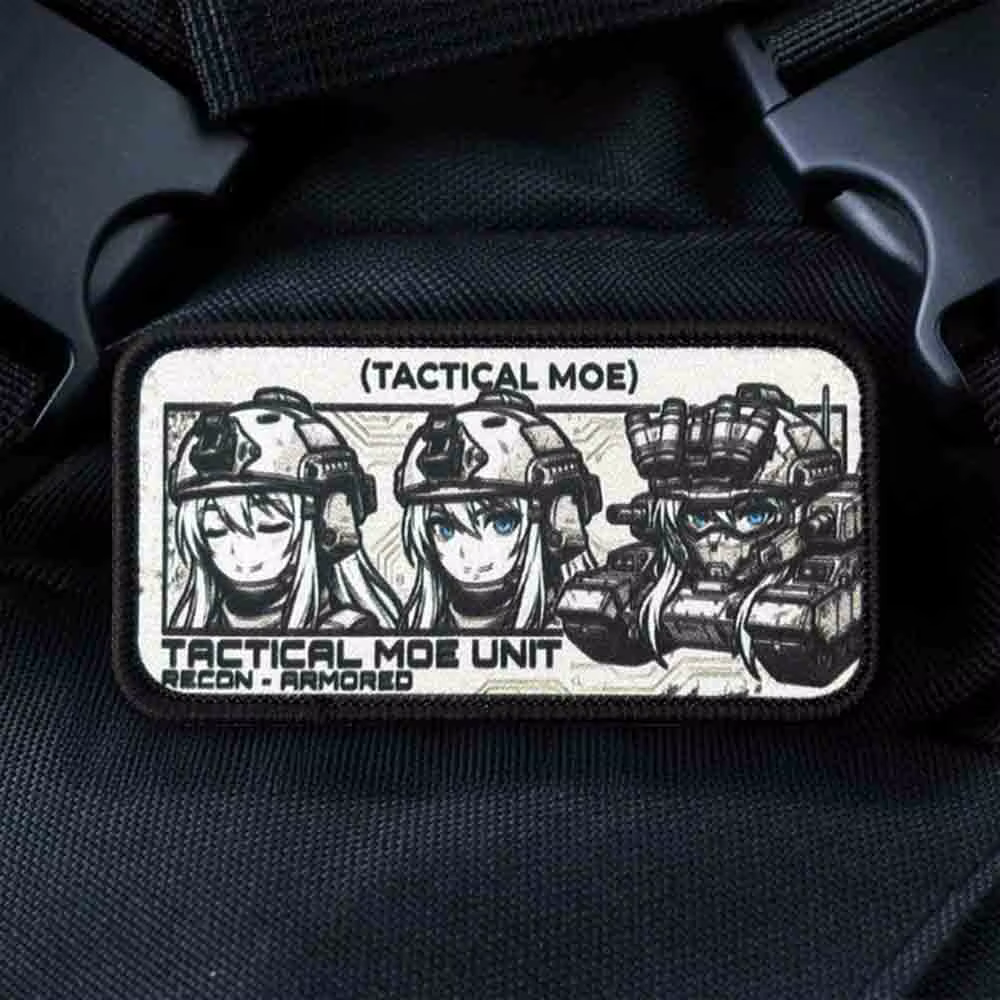 Parche airsoft táctico con velcro waifu anime chica gamer - imagen 2