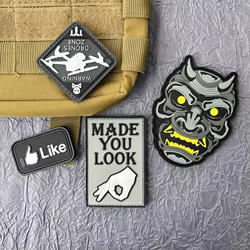 Parche PVC Hannya insignia moral táctica MOLLE – Equipo militar