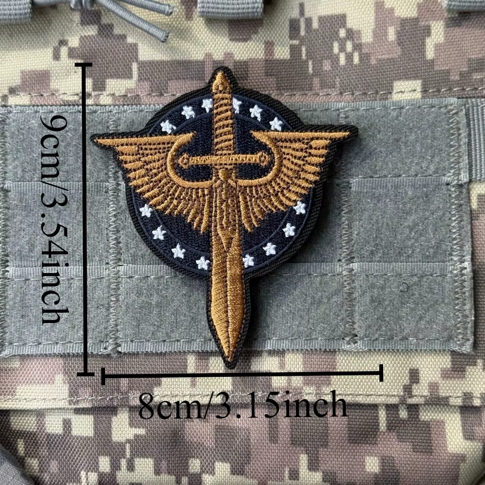 Parche táctico Morale Sword & Wings – bordado gancho y bucle - imagen 2