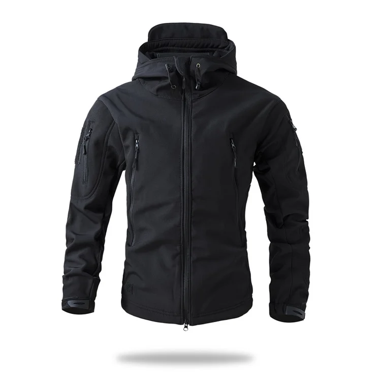 Chaqueta táctica con concha suave capucha impermeable cortaviento - imagen 2