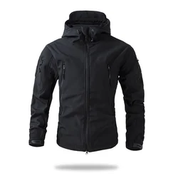 Chaqueta táctica con concha suave capucha impermeable cortaviento