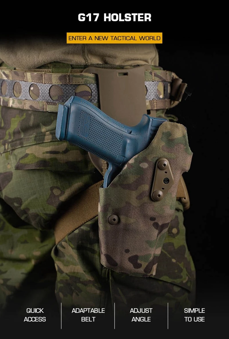 Funda táctica para G17 con montaje de cinturón y pierna