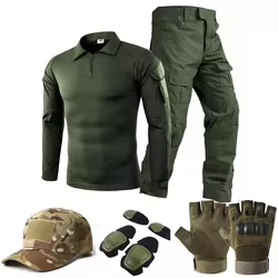 Conjunto uniforme táctico camuflaje woodland Airsoft – Pantalón y chaqueta