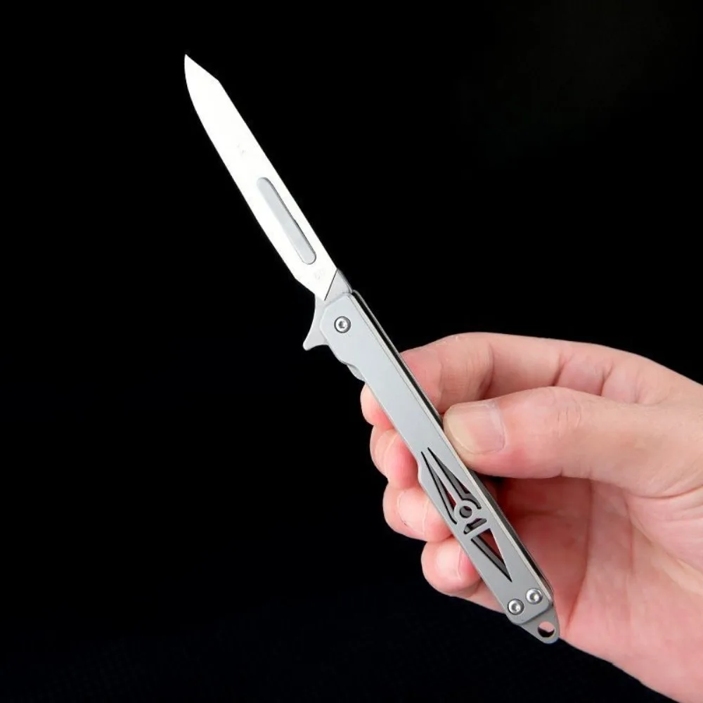 Cuchillo plegable EDC acero inoxidable con rompecristales y llave hex - imagen 5