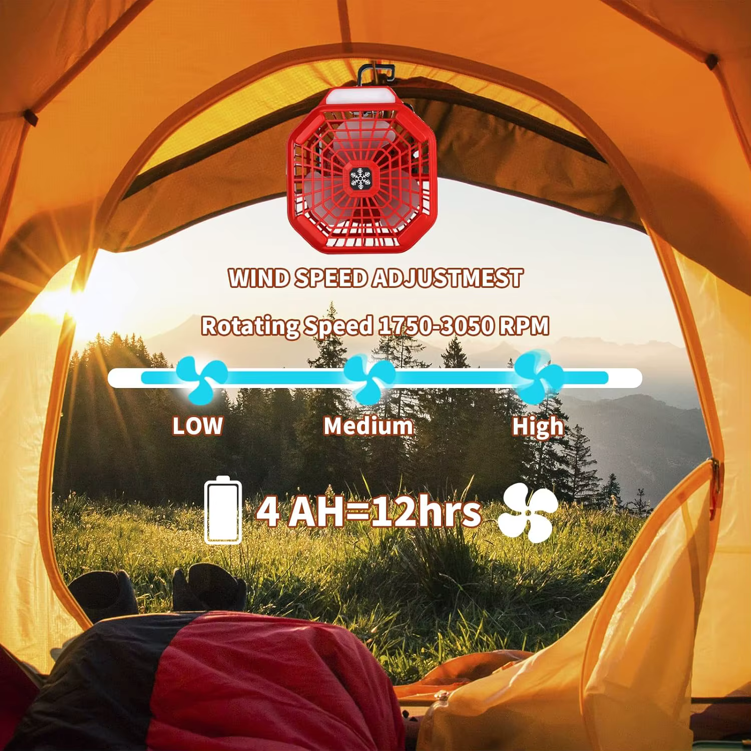 Makita ventilador camping inalámbrico con mando y LED regulable - imagen 4