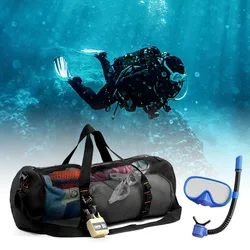 Bolsa de malla transpirable cilíndrica para playa y natación