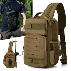 Riñonera MOLLE con soporte para caña – Pesca, camping y senderismo