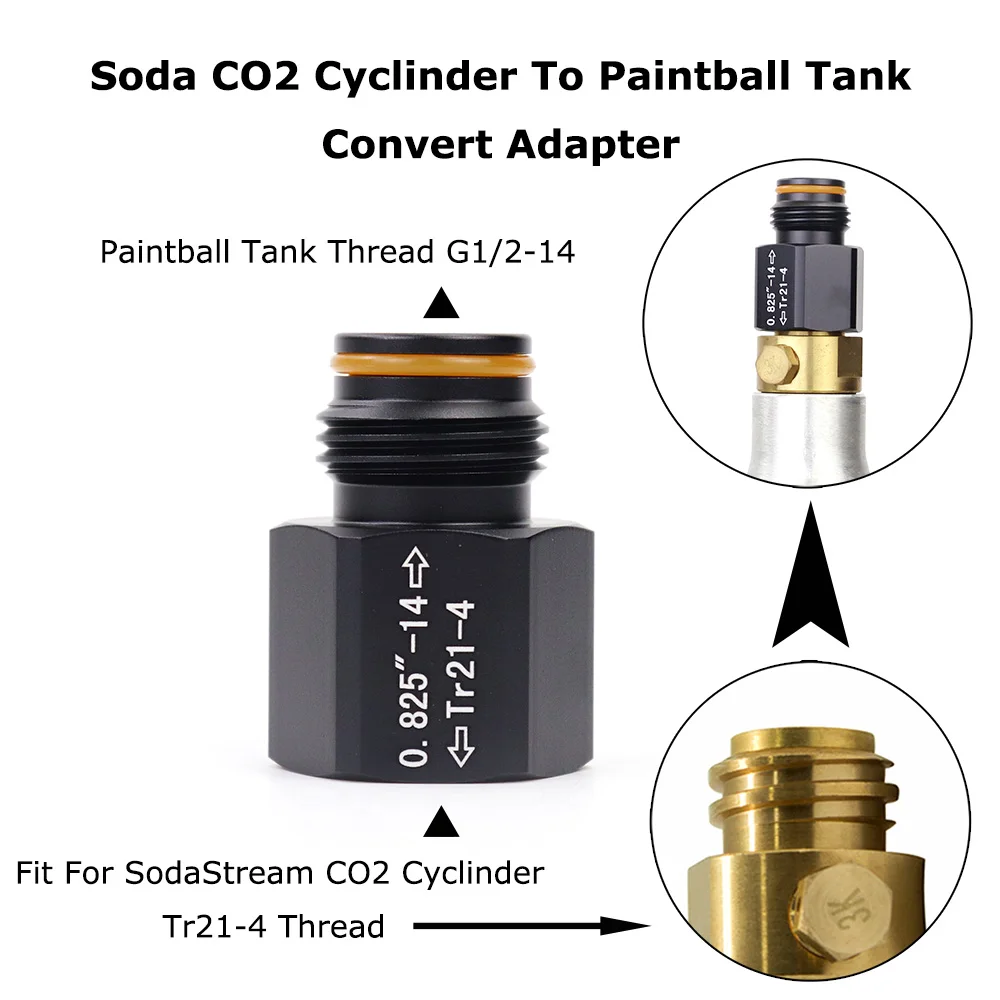 Adaptador CO2 paintball – Conversor de rosca para marcadora