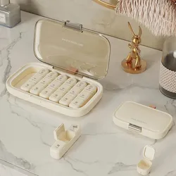 Pastillero portátil hermético para medicamentos de viaje y camping