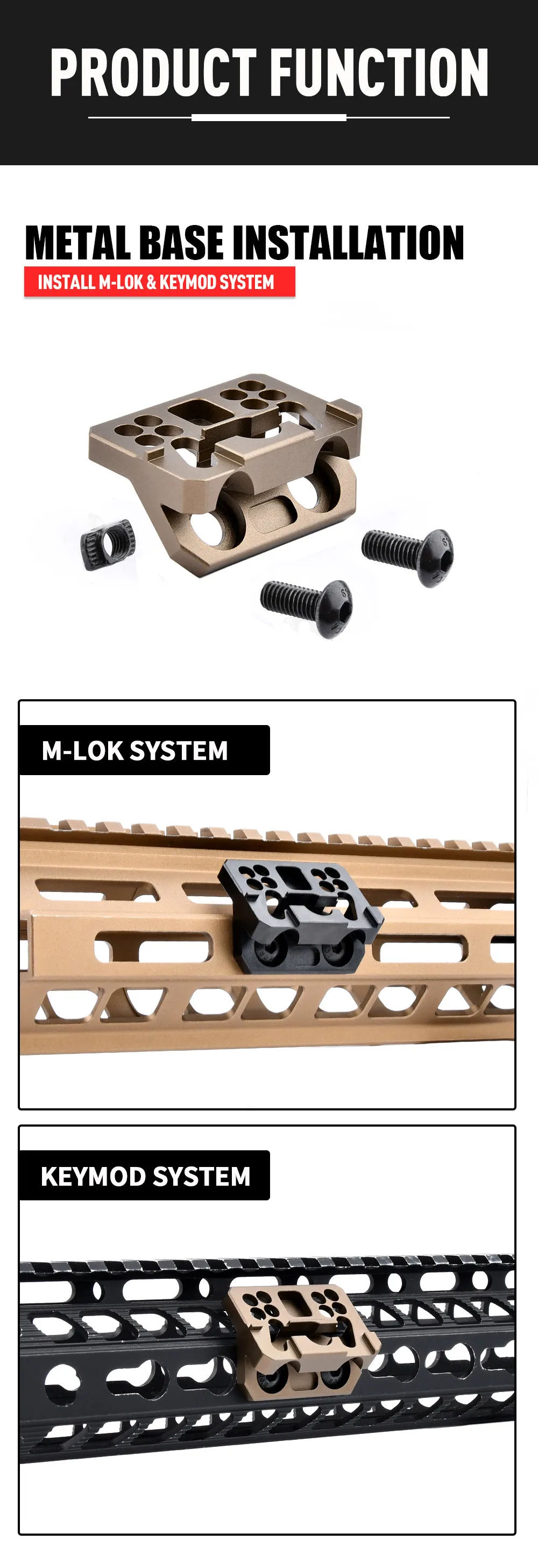 Base de linterna para serie M300/M600/REIN
