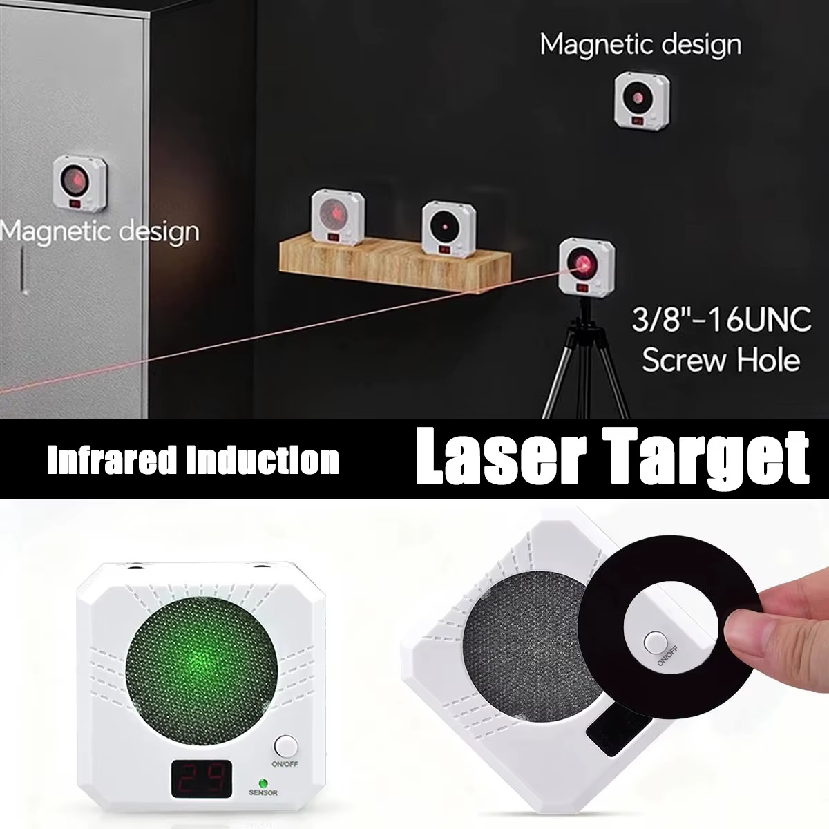 Objetivo de entrenamiento láser con sensor infrarrojo y pantalla de puntuación