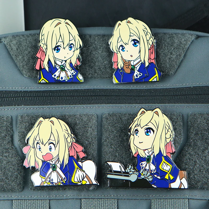 Parche metálico bordado Violet Evergarden MOLLE compatible para mochila - imagen 2