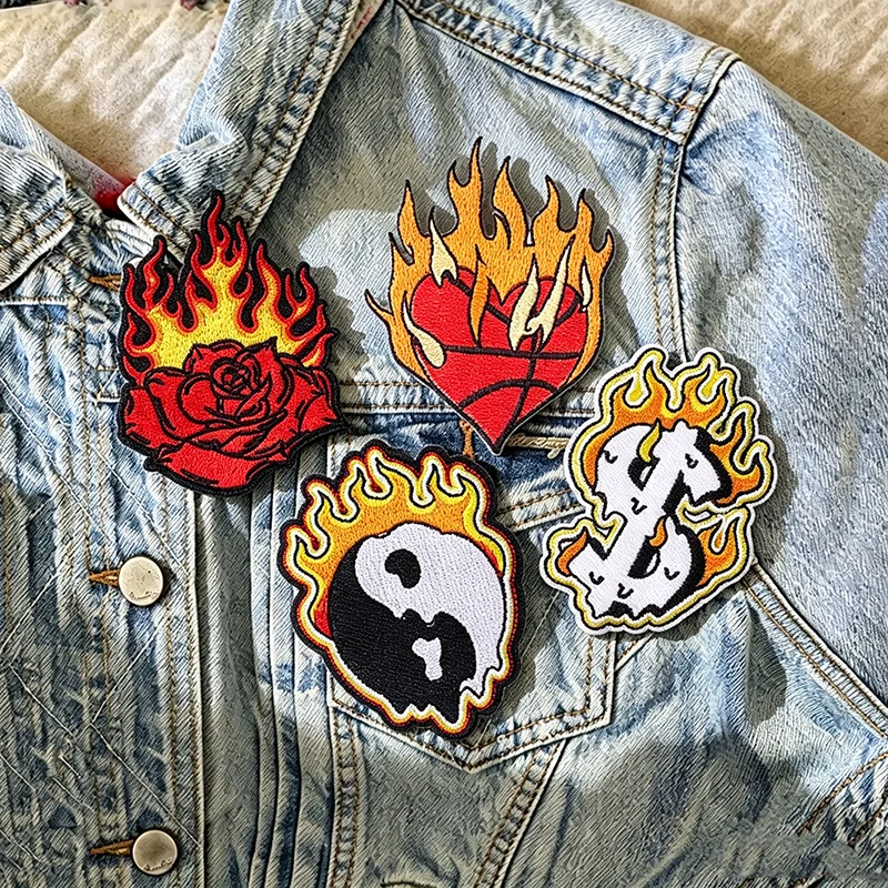 Parche bordado vintage punk calavera termoadhesivo para ropa - imagen 4