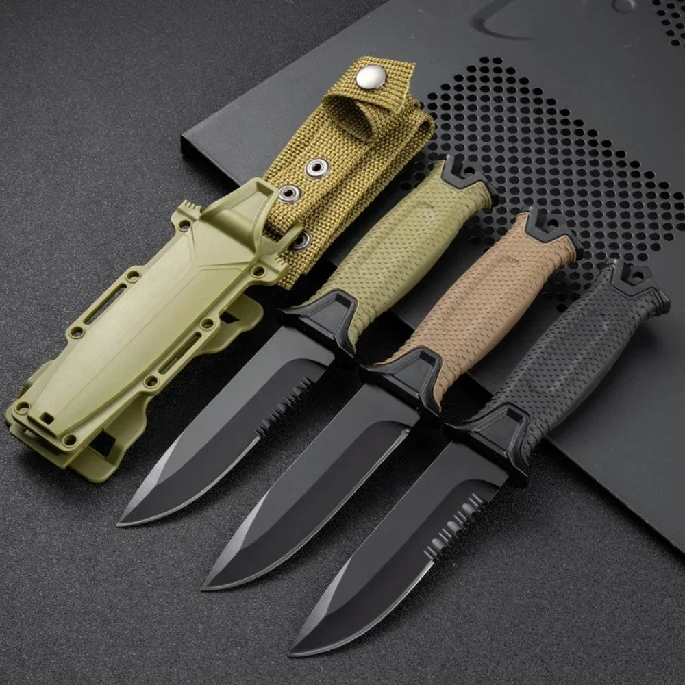 Cuchillo de bolsillo táctico recto para camping y defensa - imagen 4