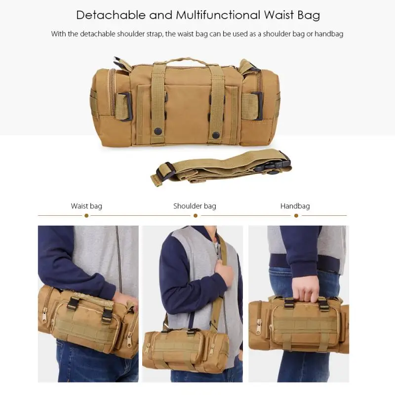 Mochila táctica MOLLE para acampar y senderismo, riñonera pecho - imagen 4