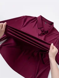 Camisa táctica elástica de manga larga sin arrugas ni planchar
