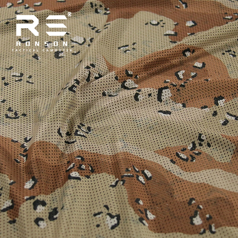 Tela de camuflaje en malla tricot táctico para estampado - imagen 3