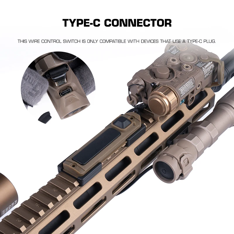 Interruptor Picatinny Poseidon Defense SF USB-C para linterna táctica - imagen 4