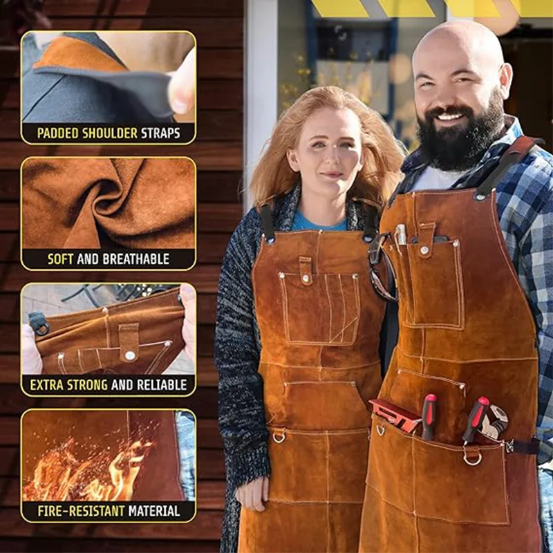 Delantal ignífugo impermeable doble cara para trabajos y cocina - imagen 5