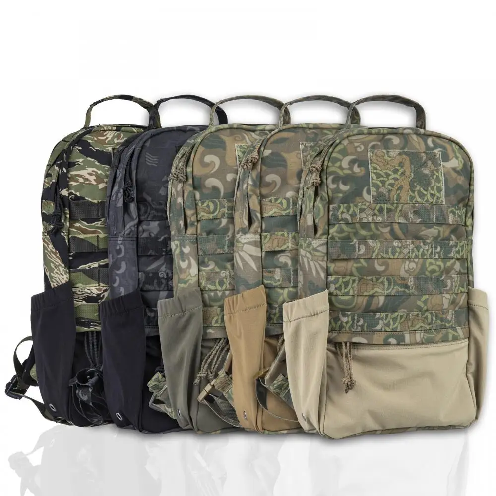Mochila táctica con camuflaje dragón, vista general