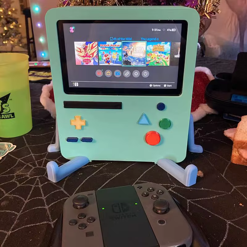 Estante en color rosa para Switch y accesorios
