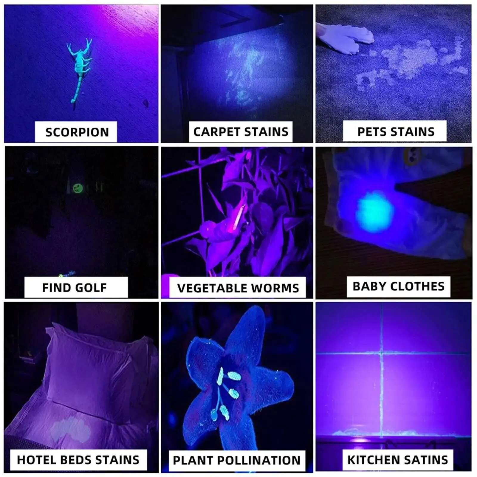 Linterna UV LED 20W 365/395nm – Detección Profesional Alta Potencia - imagen 5