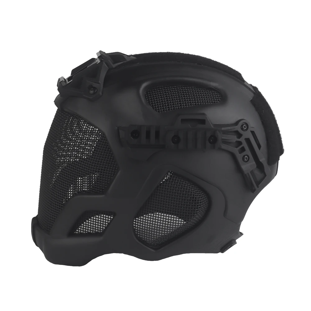 Casco táctico EVA ligero con malla de acero y visor para Airsoft - imagen 5