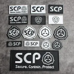 Parche bordado táctico SCP para chaleco y mochila