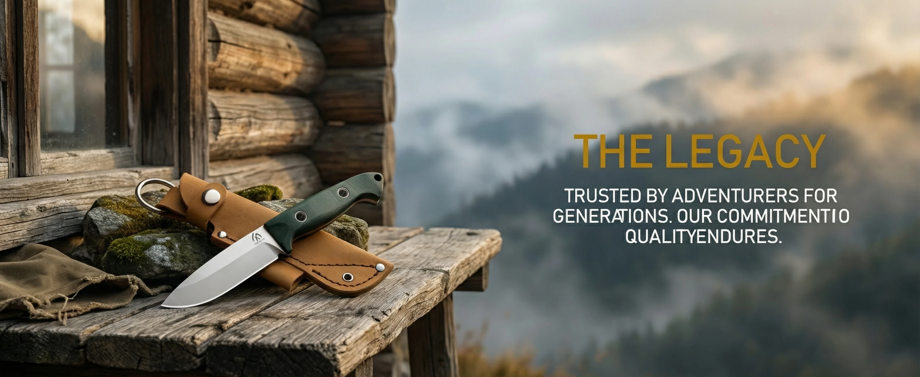 Cuchillo fijo de exterior con funda para senderismo y camping - imagen 2
