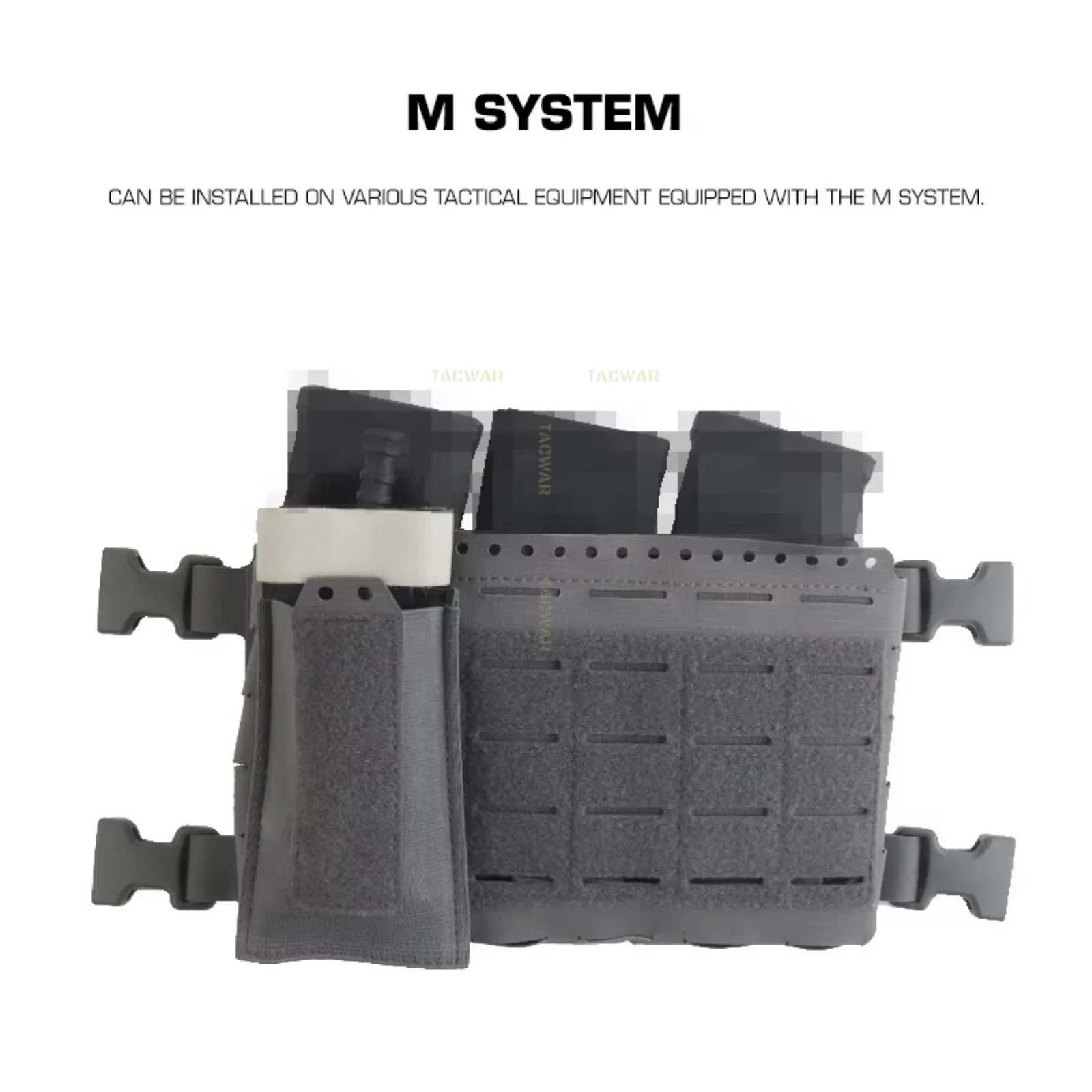 Porta-cargador táctico elástico con asa y velcro, para chaleco - imagen 4