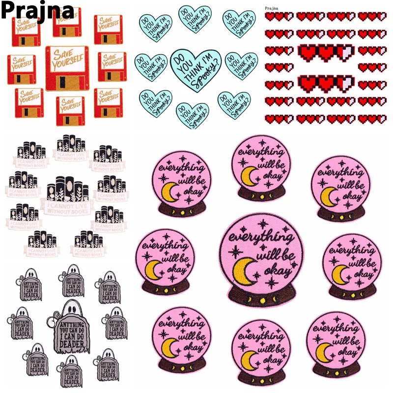 Prajna parche bordado letras fantasía para planchar y coser - imagen 2
