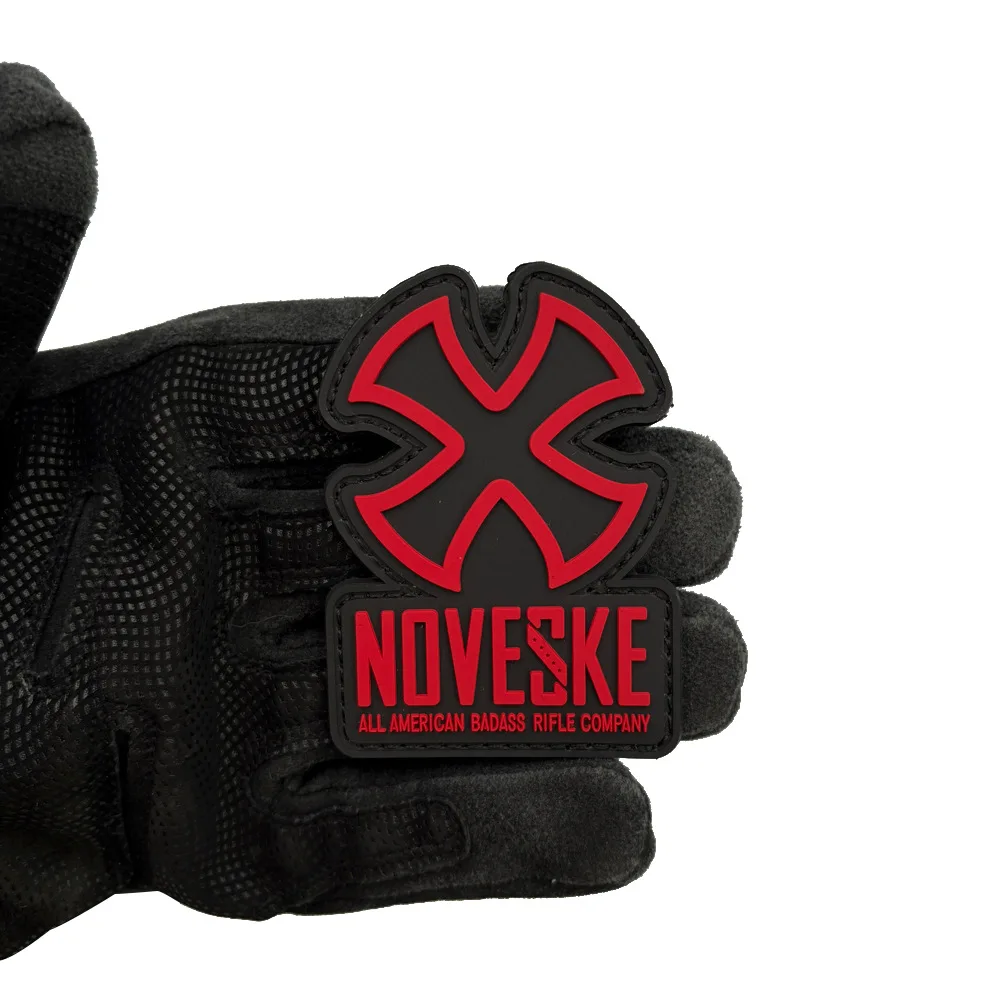 Parche táctico PVC Noveske cruz – Moral militar con velcro - imagen 3