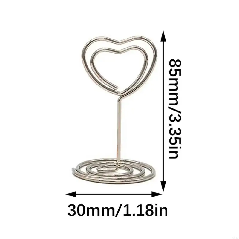 Soporte números decorativos metal forma corazón para eventos