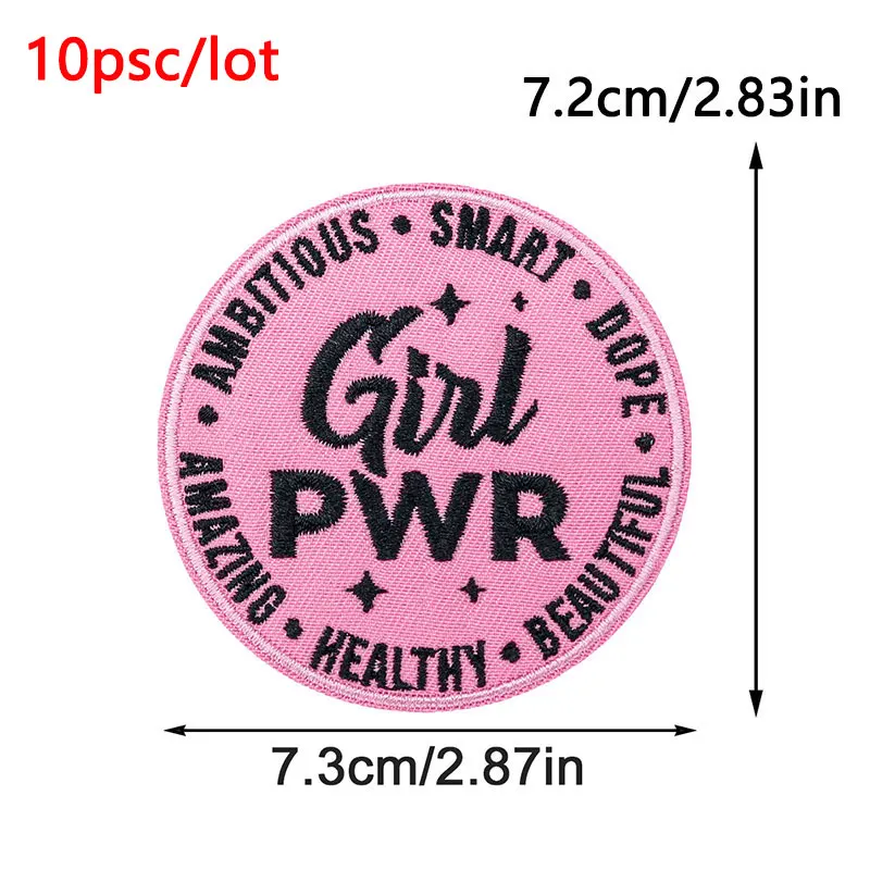 Parche termoadhesivo bordado rosa infantil para uniformes - imagen 2