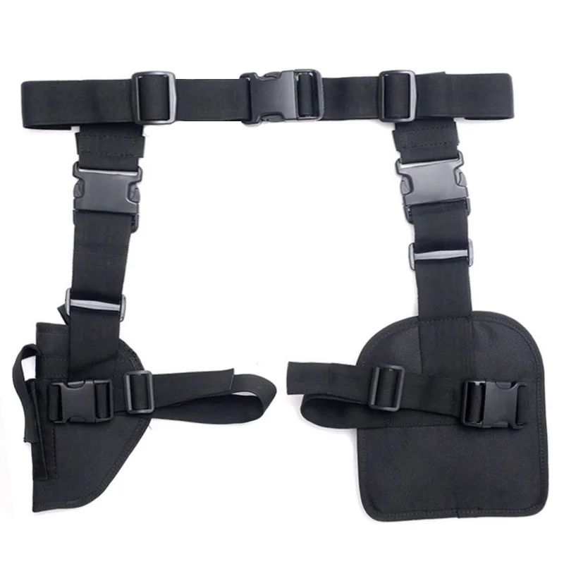 Funda de pierna táctica para pistola – Nailon resistente para diestros