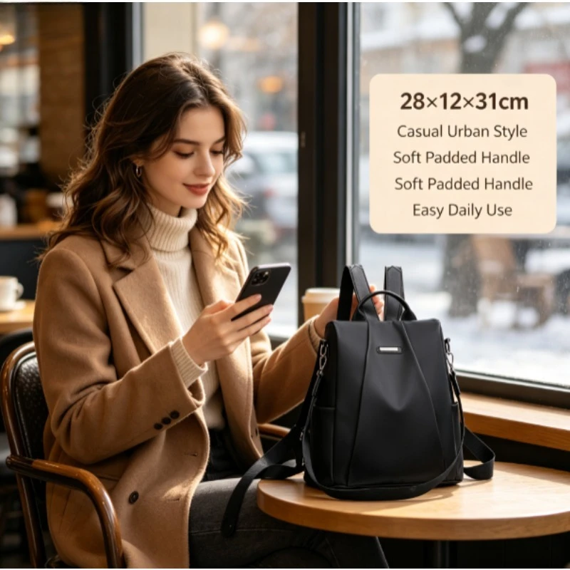 Mochila de viaje de tela Oxford para mujer, outdoor versátil - imagen 2