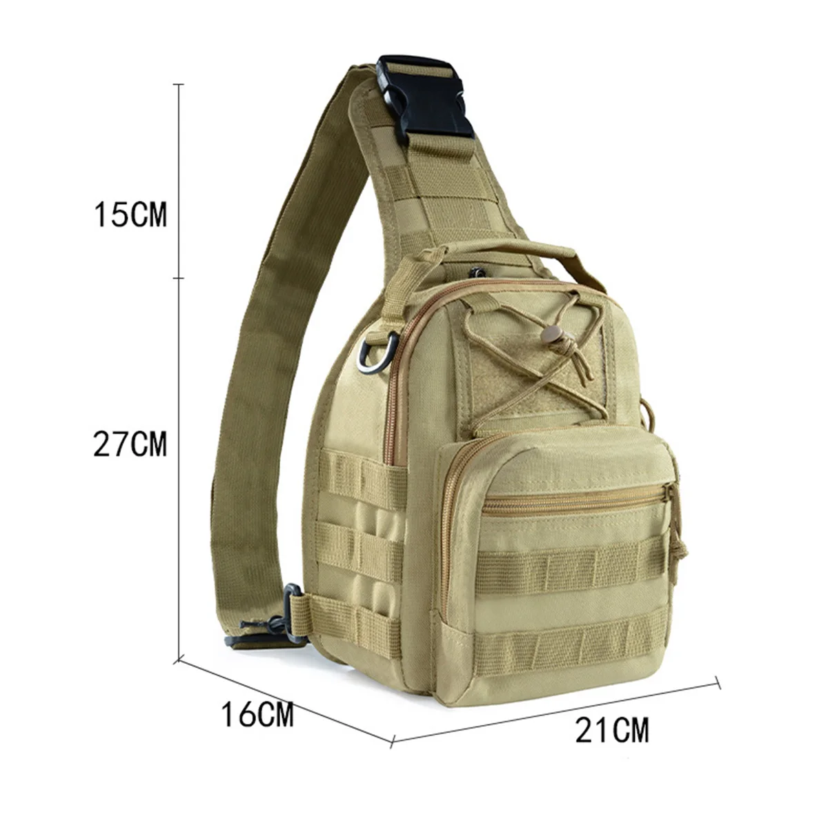 Bolso pecho táctico camuflaje vista frontal