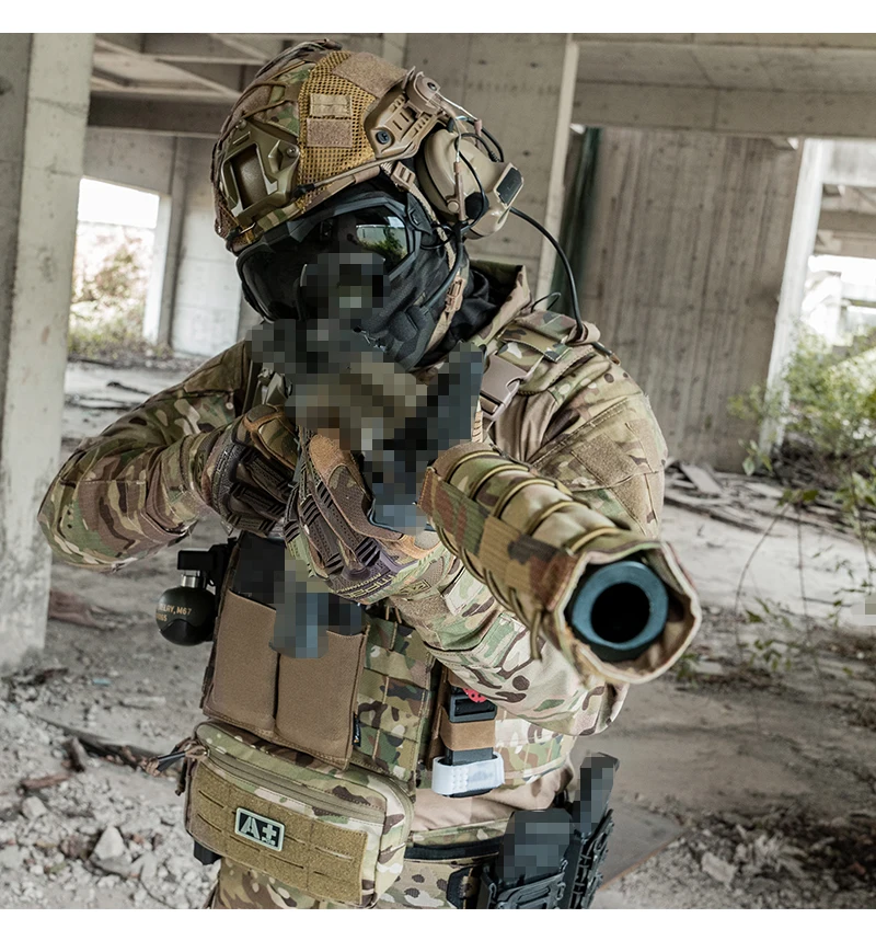 Funda protectora táctica camuflaje para silenciador rifle aire libre - imagen 2