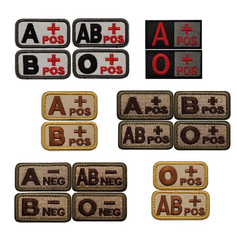 Parche táctico bordado gancho y bucle tipo sangre AB - imagen 4