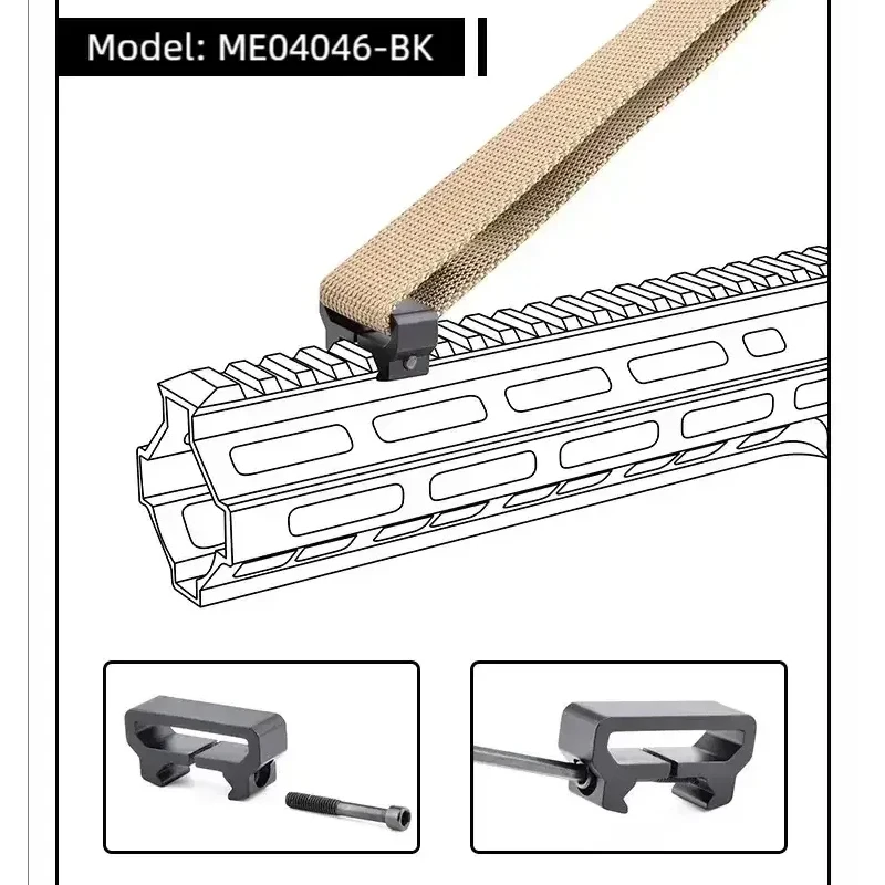 Hebilla táctica QD para riel Picatinny AR15 liberación rápida - imagen 5