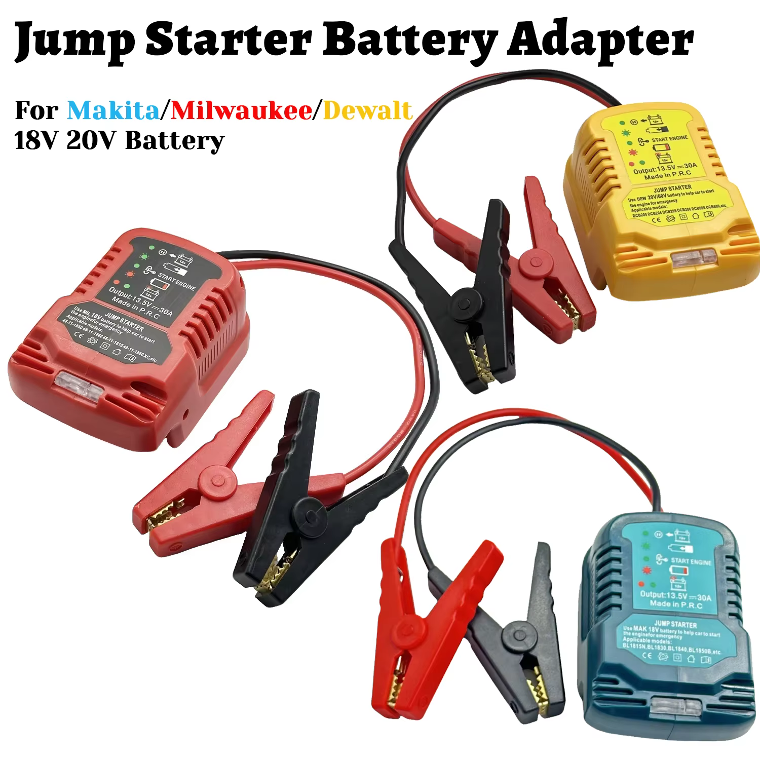 Adaptador de arranque coche Makita Dewalt Milwaukee – sin batería - imagen 4