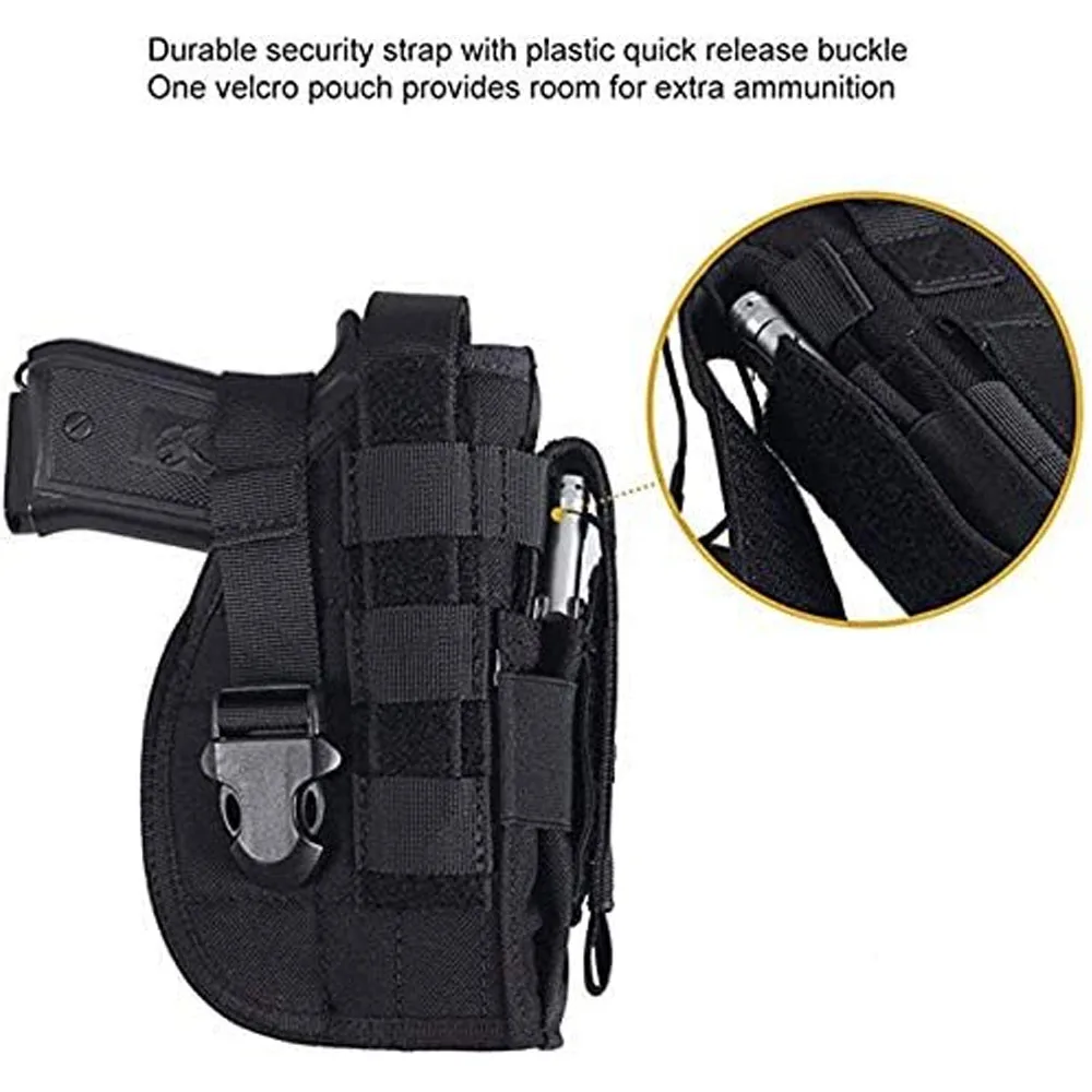 Funda táctica MOLLE para pistola Glock/M1911 derecha con cargador - imagen 3