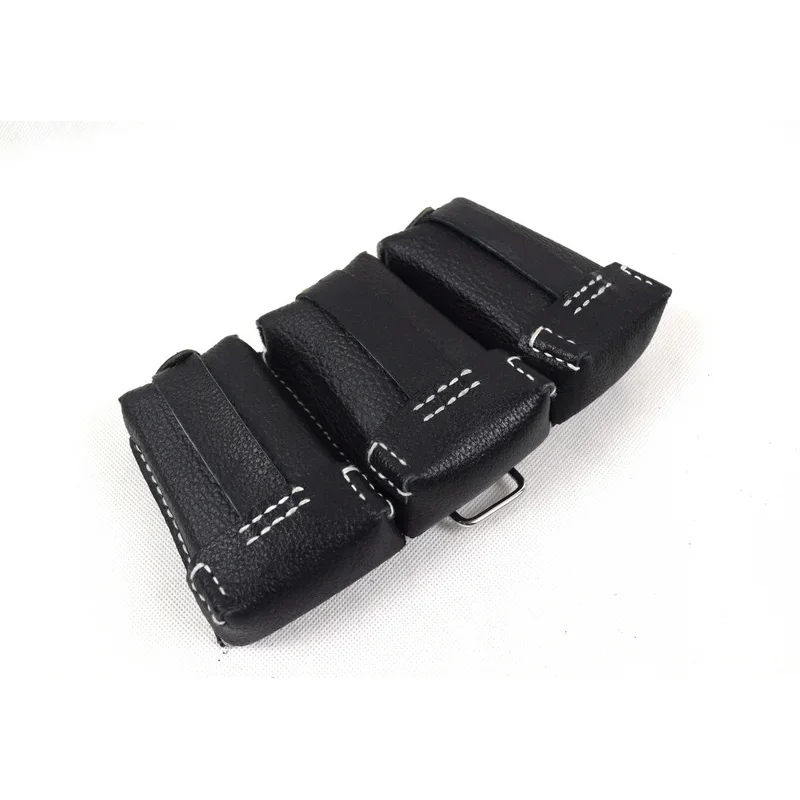 Estuche táctico triple porta revistas K98 – Cuero negro - imagen 5